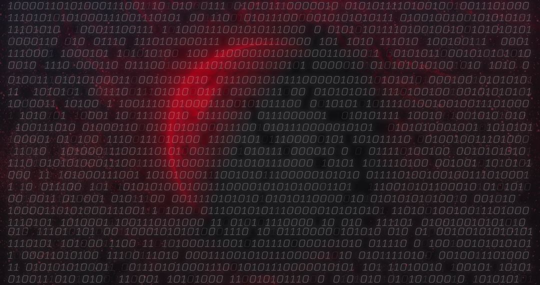 Global Digitization with Binary Code and Red Highlights in Data Processing - Free Images, Stock Photos and Pictures on Pikwizard.com