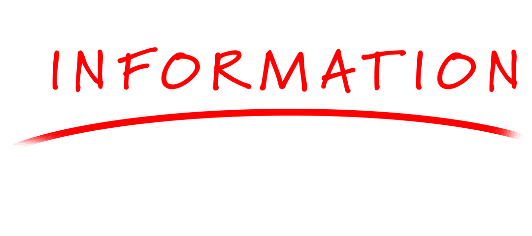 Red Information Text on Transparent Background Illustration