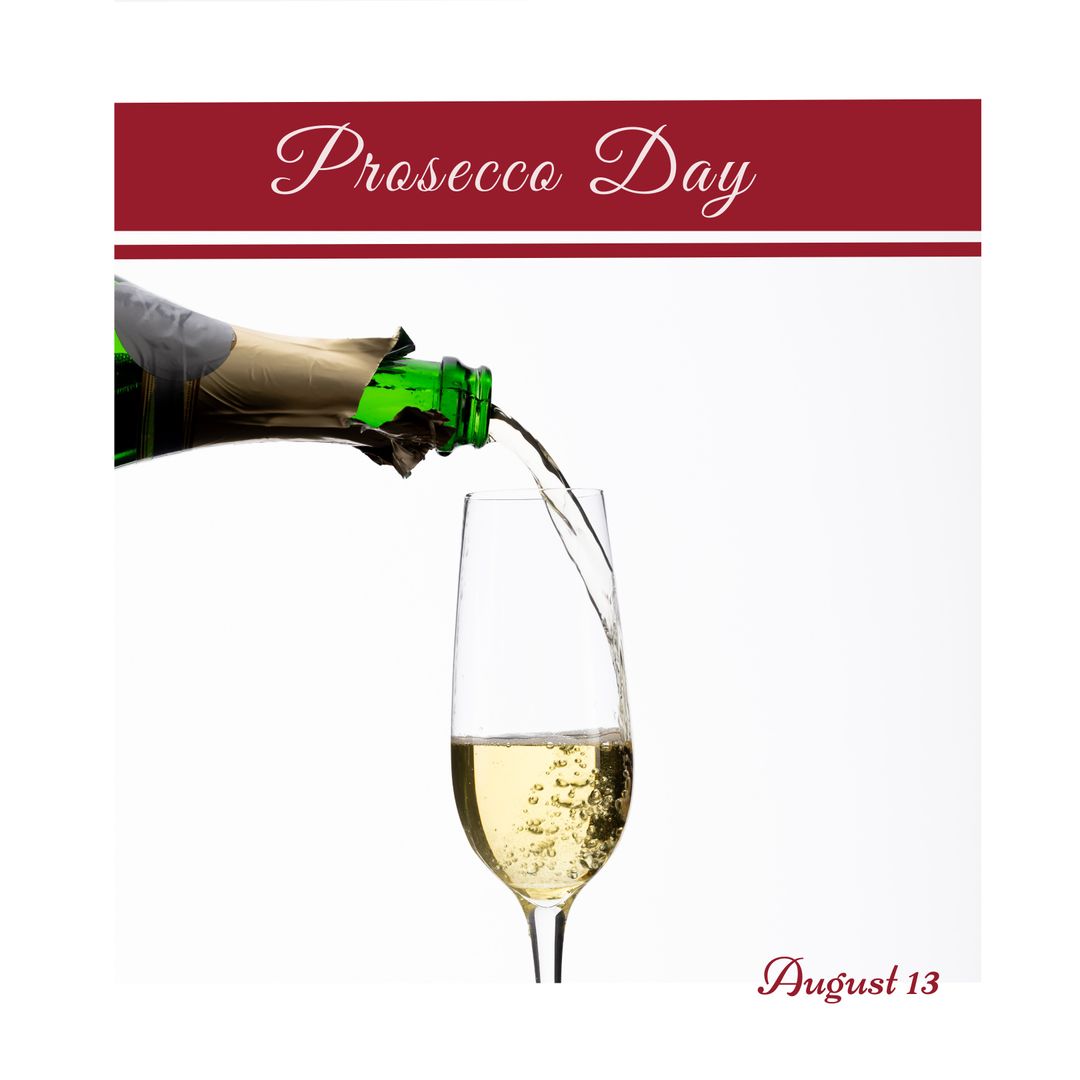 Sparkling Wine Pouring on Prosecco Day Celebration