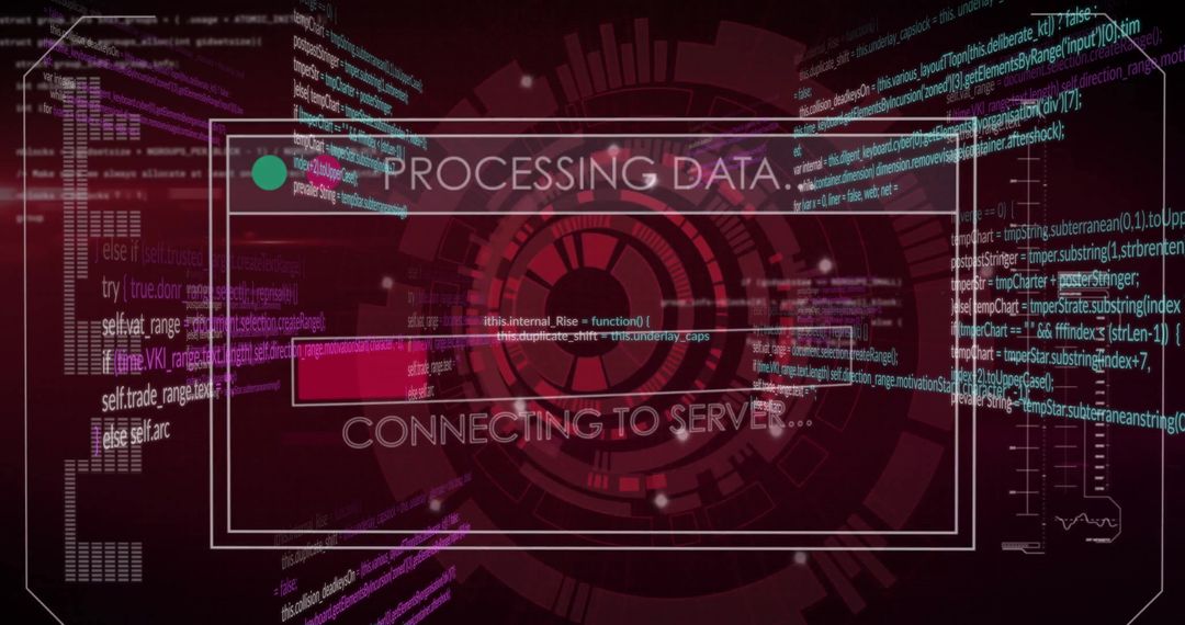 Futuristic Data Processing Interface in Digitalized Environment