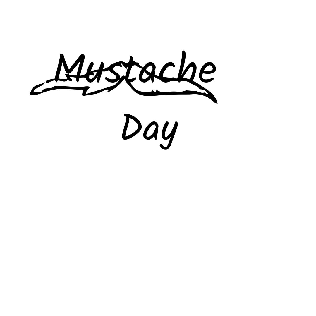 Minimalist Mustache Day Celebration Design