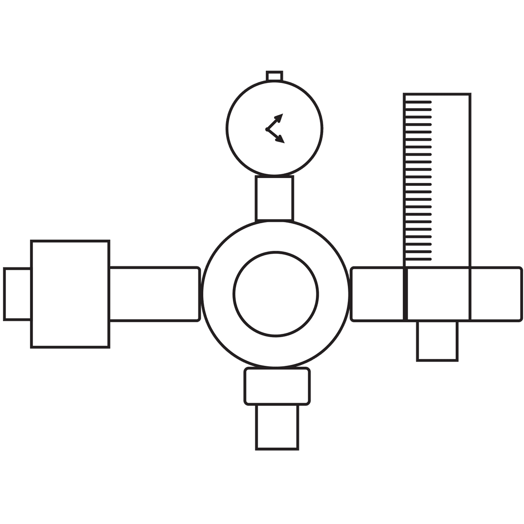 Digital Abstract Mechanical Shape on Transparent Background