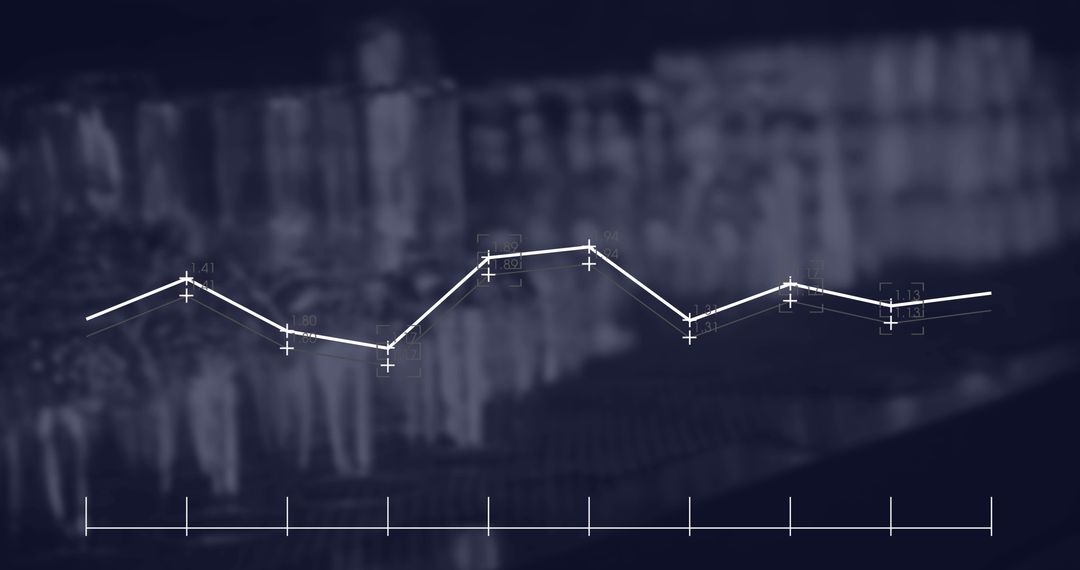 Line Graph Overlay on Coffee Makers in Shop Concept