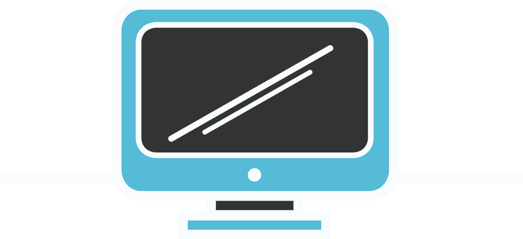 Digital PNG Illustration of Desktop Computer on Transparent Background