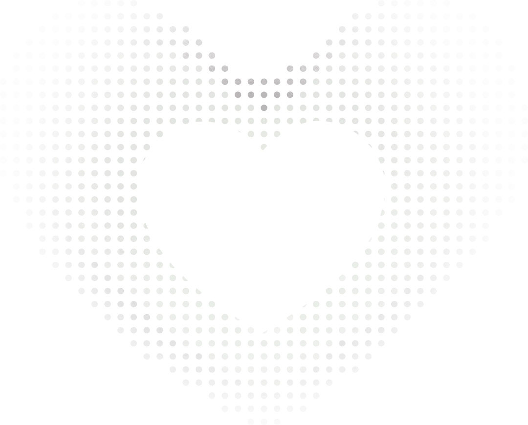 Abstract Dotted Heart on Transparent Background for Modern Designs