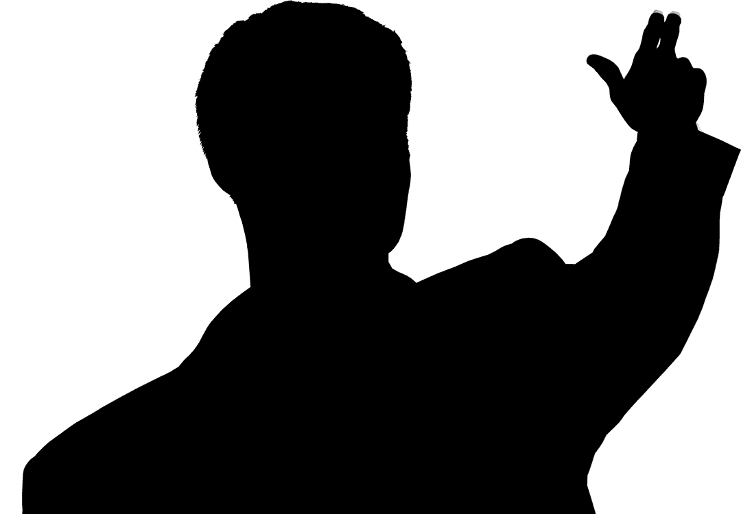 Digital Silhouette of Man on Transparent Background Lifestyle Communicating