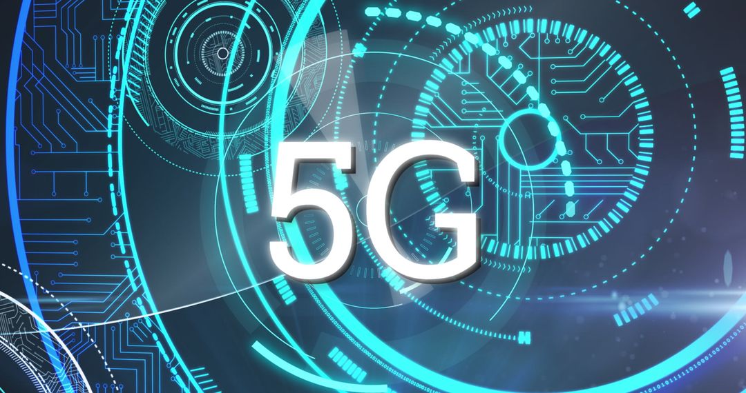 Futuristic 5G Technology and Digital Connectivity Concept