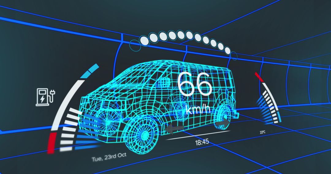 Futuristic Van Dashboard and Digital Interface Concept