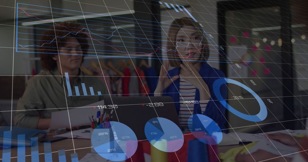 Business Team Analyzing Data with Graphs and Charts in Modern Office - Free Images, Stock Photos and Pictures on Pikwizard.com