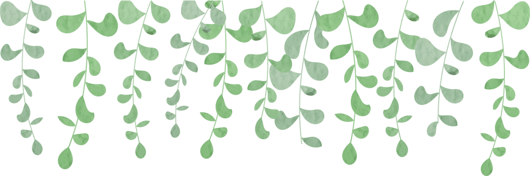 Transparent Cascading Watercolor Vines Botanical Pattern Background