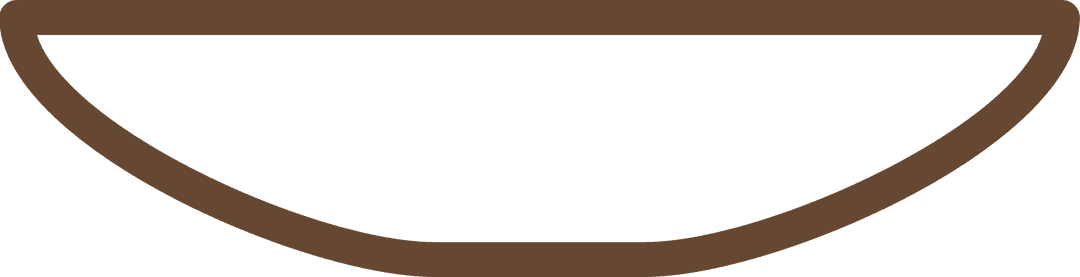 Transparent Minimalist Brown Semicircular Arc Design