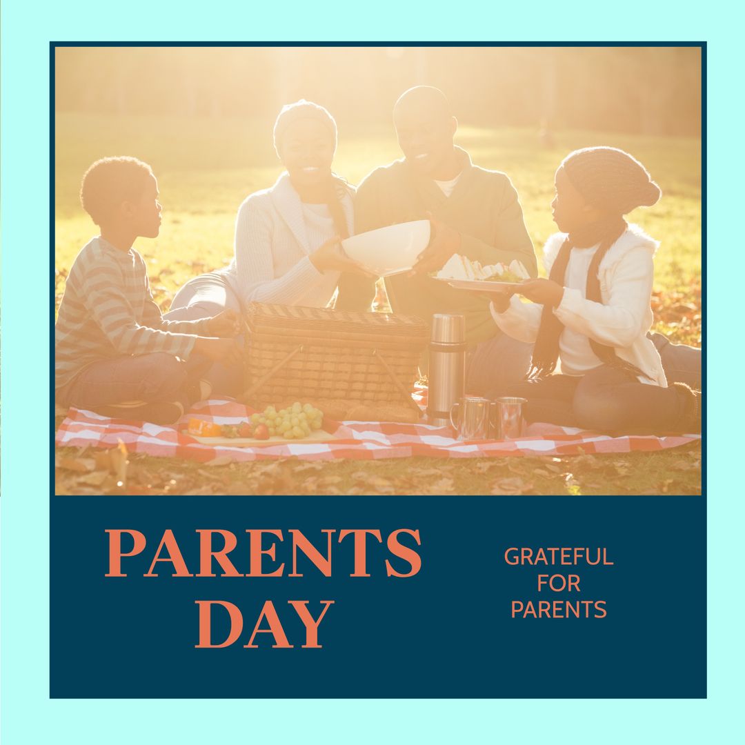 Joyful Family Picnic on Parents Day Celebration