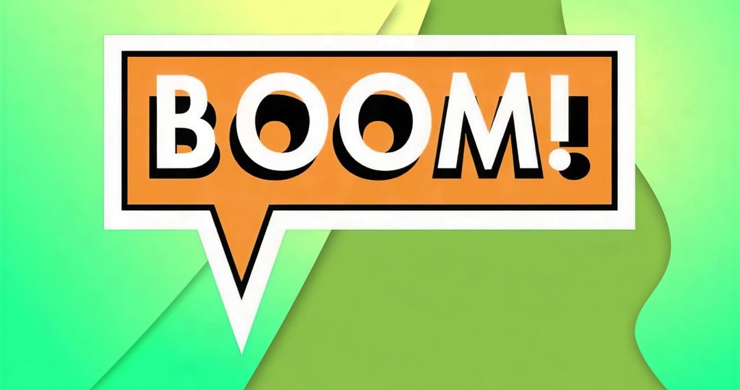 Dynamic Speech Bubble with BOOM in Bold Text