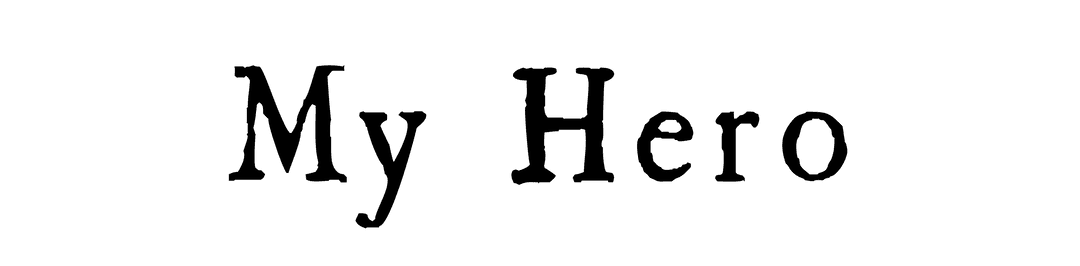 My Hero Romantic Text Design with Transparent Background