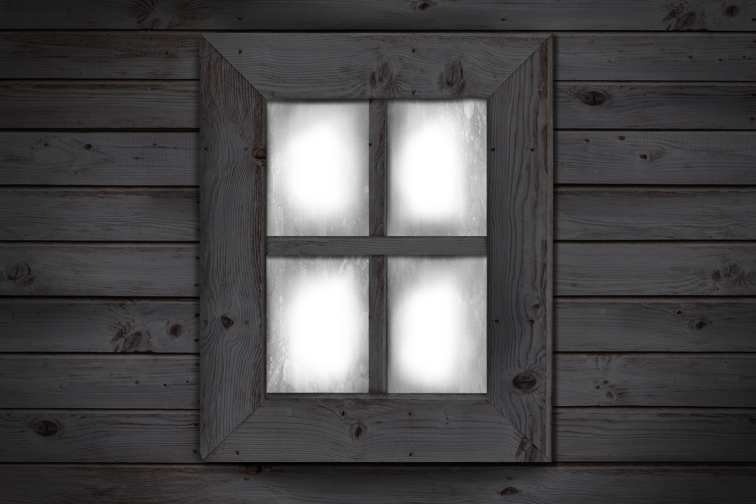 Dark Wooden Wall with Small Window on Transparent Background - Download Free Stock Images Pikwizard.com