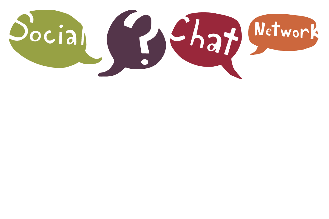 Social Media Speech Bubbles on Transparent Background