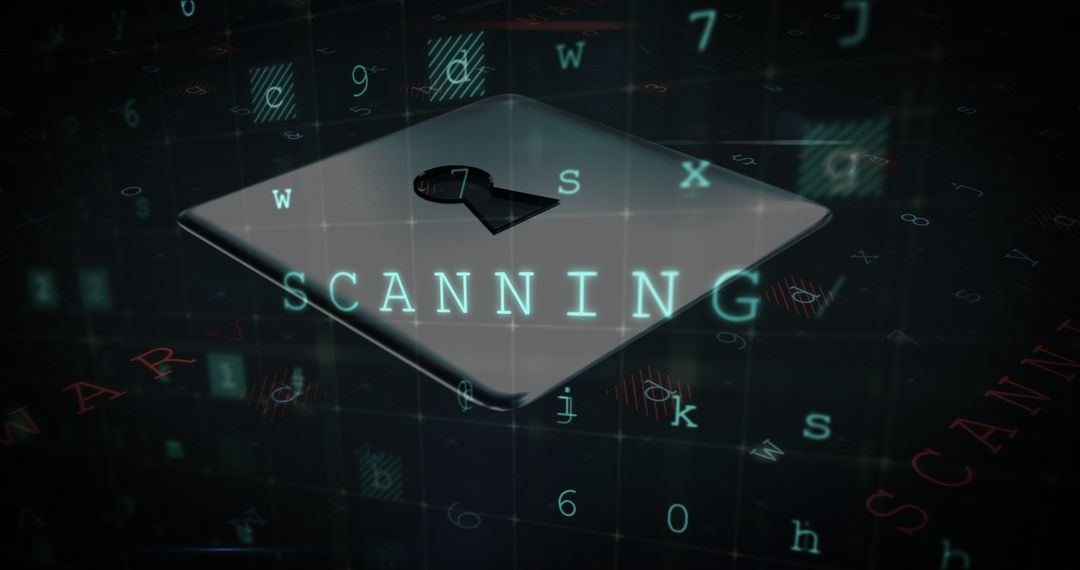 Cybersecurity lock in decryption process with code background