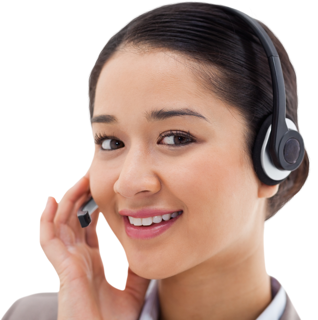 Transparent Smiling Call Center Operator with Headset - Download Free Stock Images Pikwizard.com