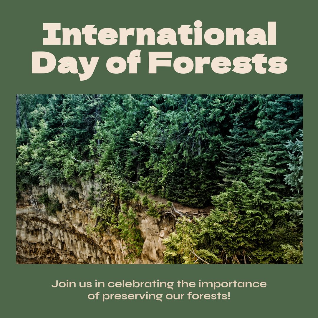 International Day of Forests Celebration with Lush Green Forests - Download Free Stock Templates Pikwizard.com