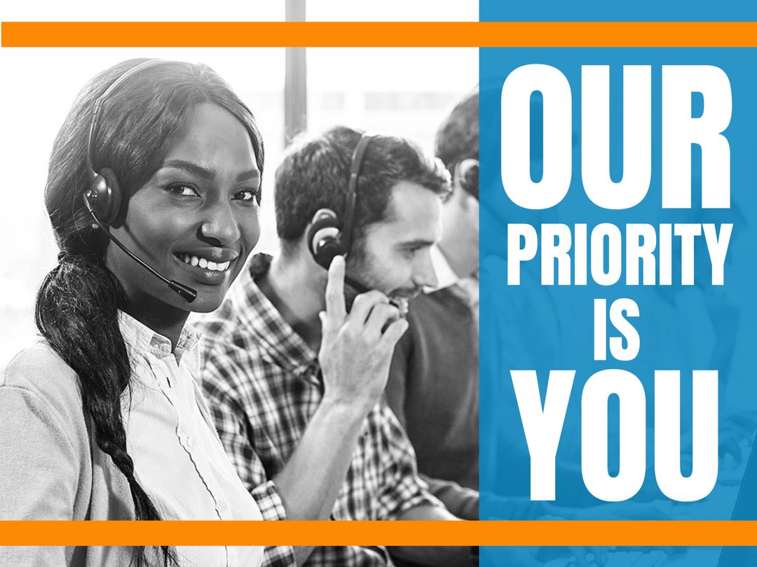 "Image depicts friendly call center agents, symbolizing customer support." - Download Free Stock Templates Pikwizard.com