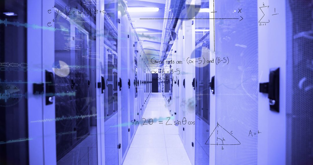 Mathematical Data Interface with Equations in High-Tech Server Room