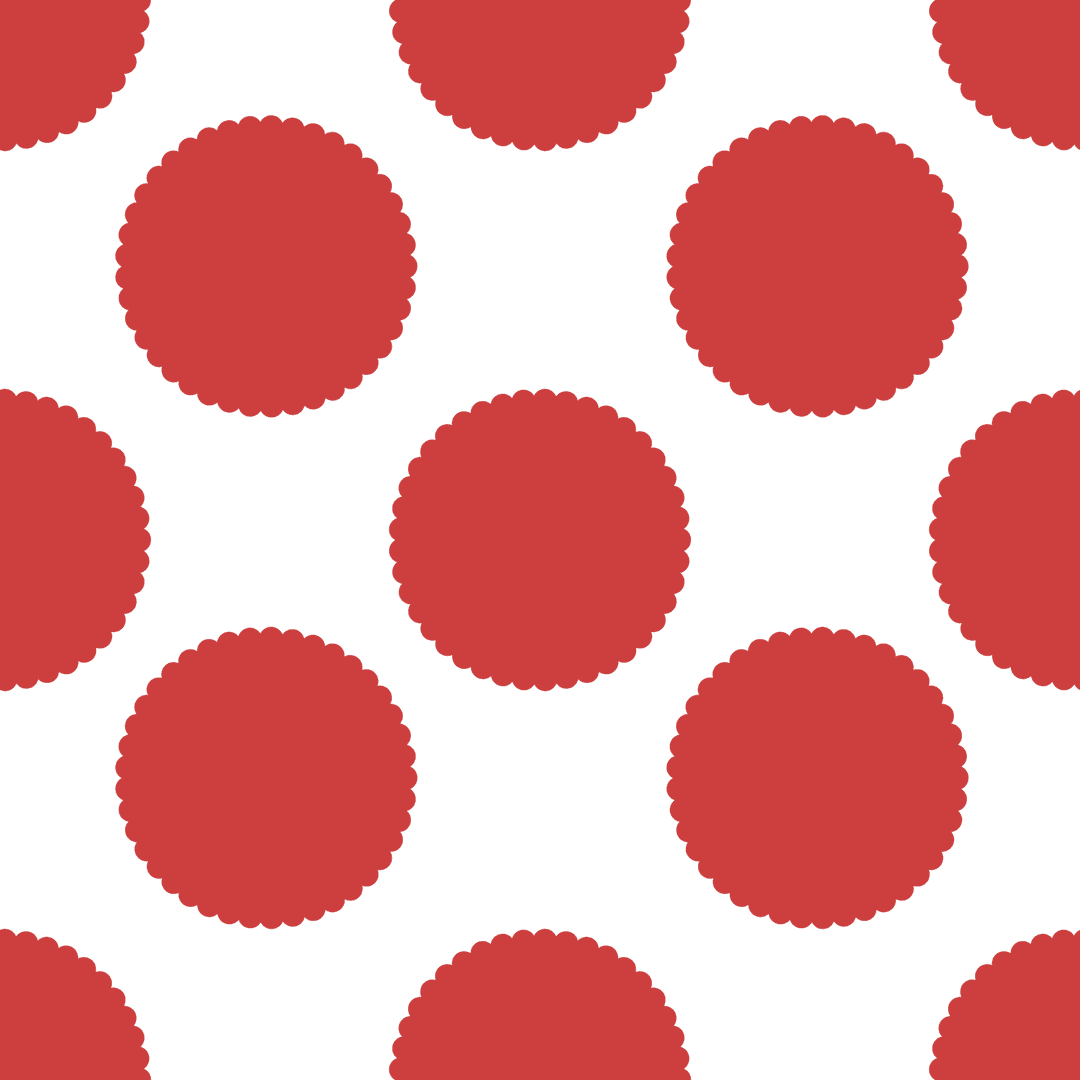 Red Dotted Pattern on Transparent Background