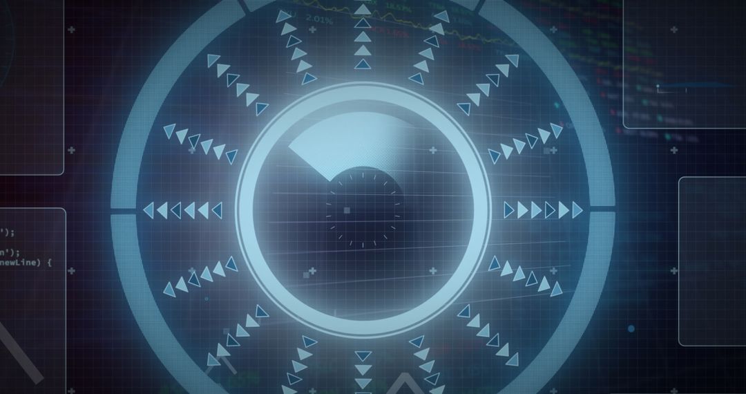 Abstract Digital Scanner Display with Data Elements