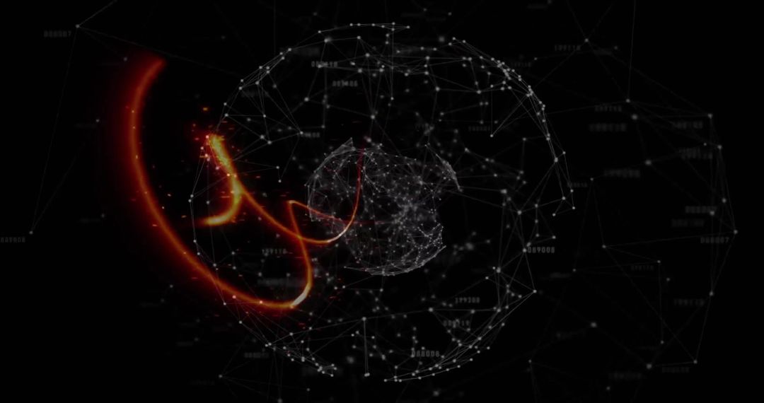 Glowing Global Network with Dynamic Connections Blueprint