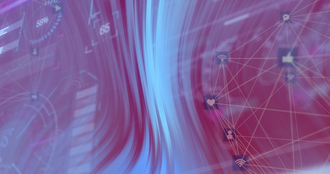 Abstract Digital Background with Networking and Technology Icons