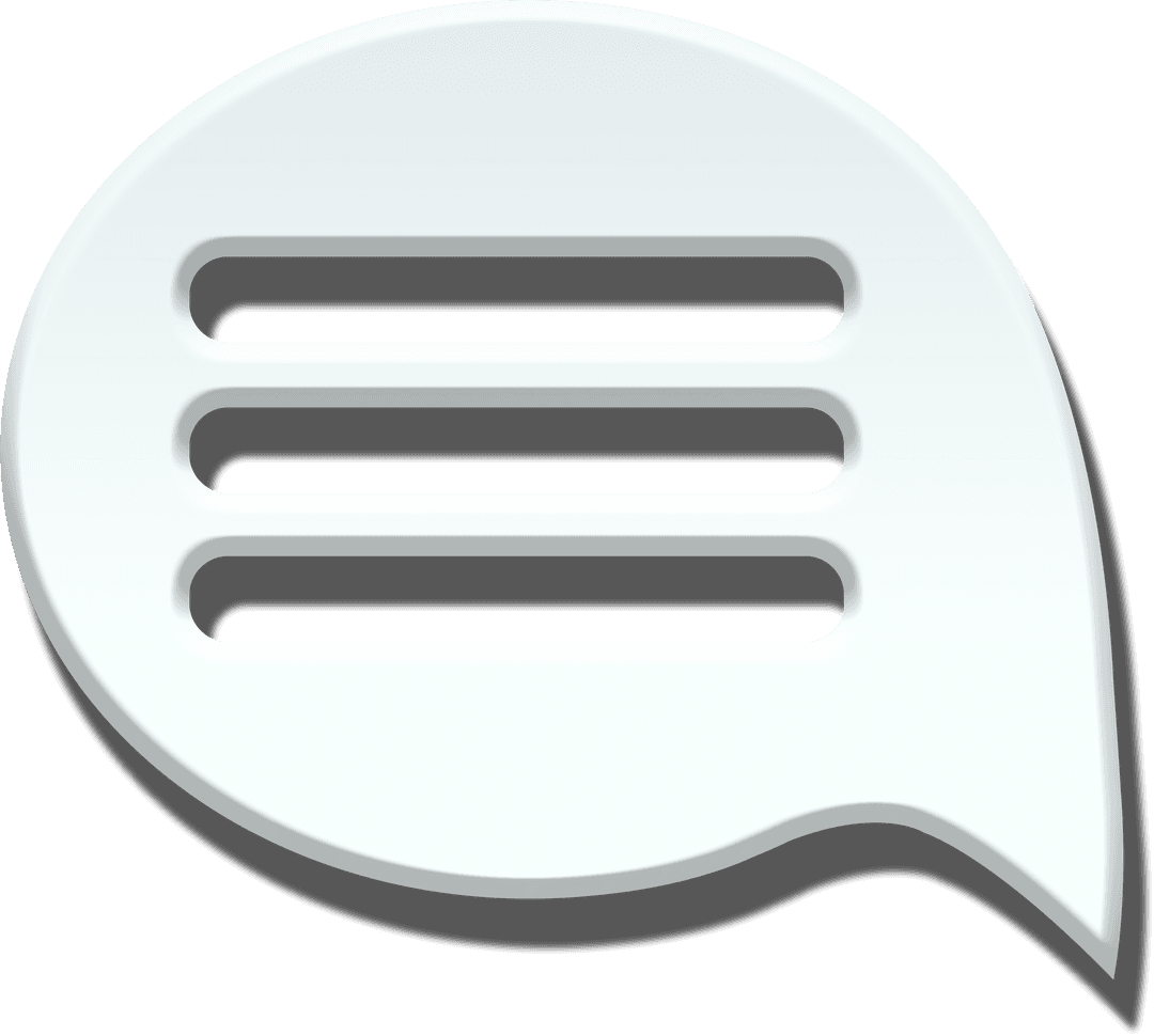 Transparent Speech Bubble with Horizontal Stripes Illustration