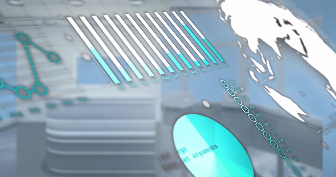 Digital Interface Presenting Global Business Data Analytics