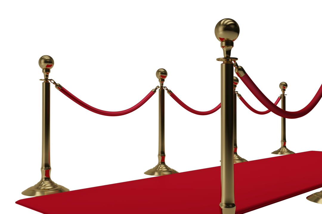 Transparent Red Carpet Scene with Golden Queue Barriers - Download Free Stock Images Pikwizard.com