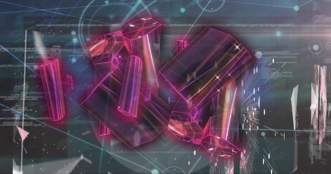 Digital Network Futuristic Interface Over Circuit Board