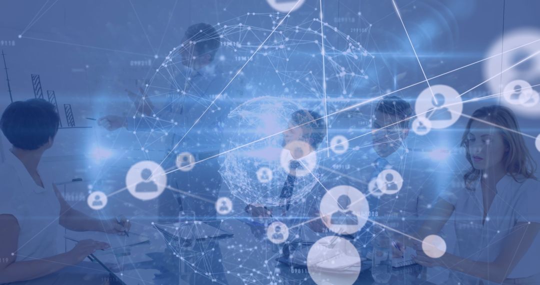 Digital Transformation in Business Meeting Conceptual Art