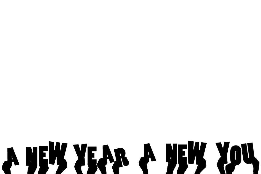 Silhouette Hands Holding New Year New You Text Transparent