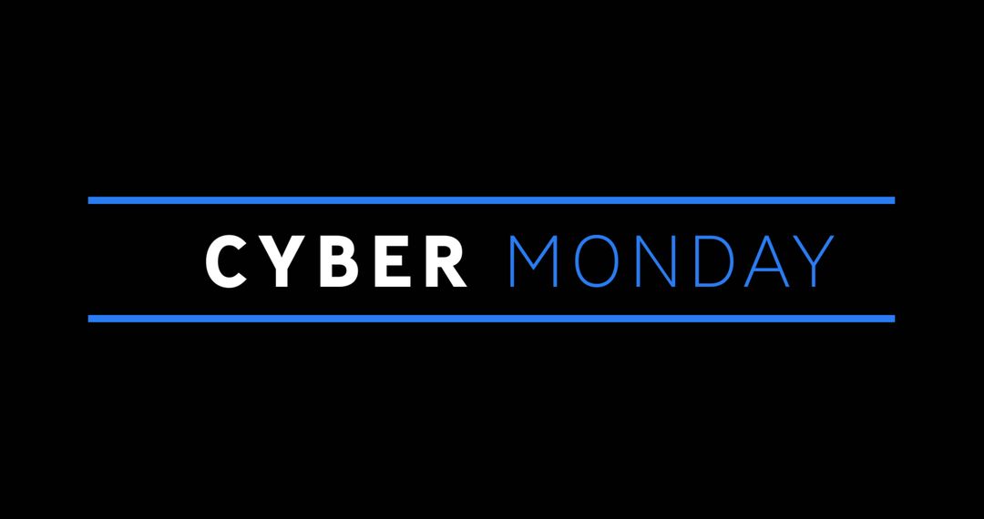 Cyber Monday Promotion Against Sleek Black Backdrop