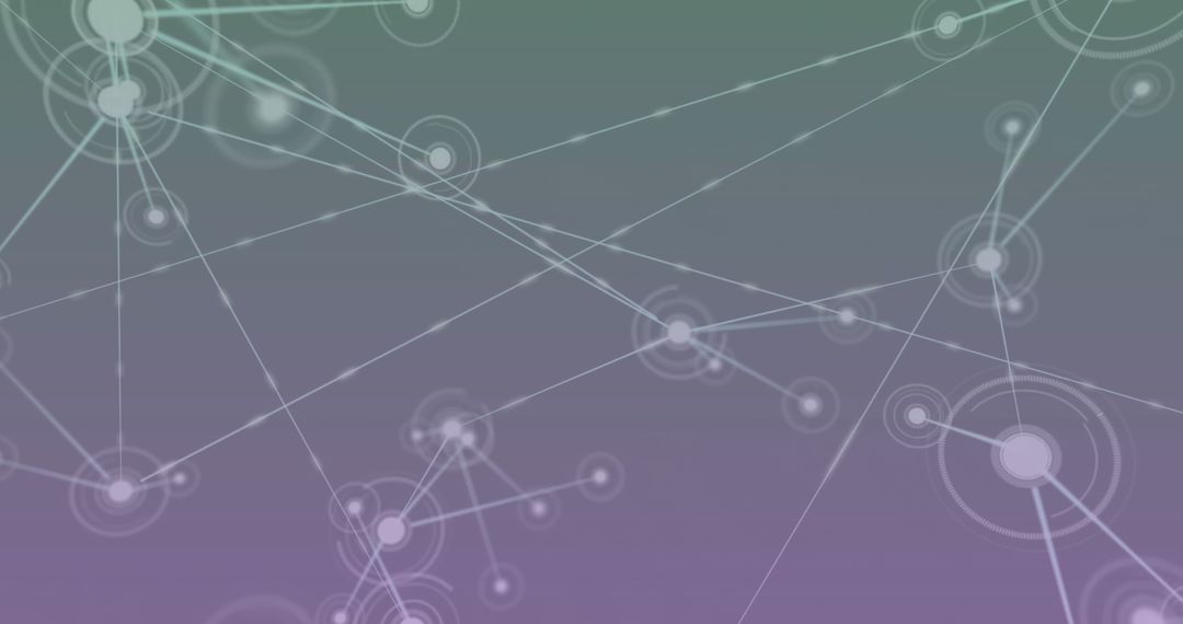 Abstract Digital Network Connections on Gradient Background