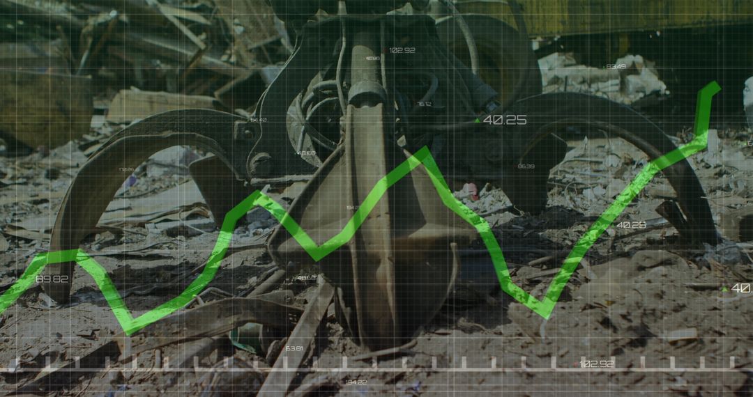 Abstract Finance Trends Over Industrial Machinery