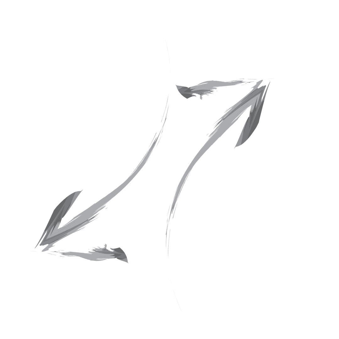 Abstract Grey Arrows on Transparent Background