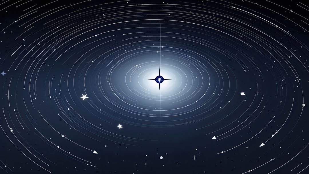 Radiating Star with Diffraction Spikes in Vast Space