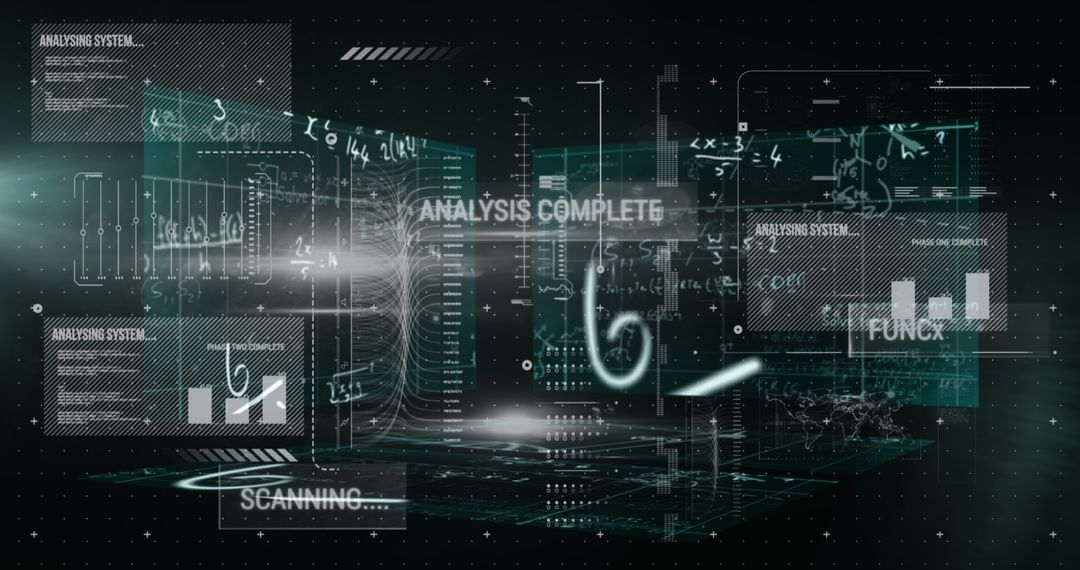 Futuristic Holographic Interface with Data Streams
