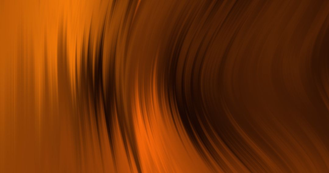 Glowing Orange Light Wave Movement on Black Background