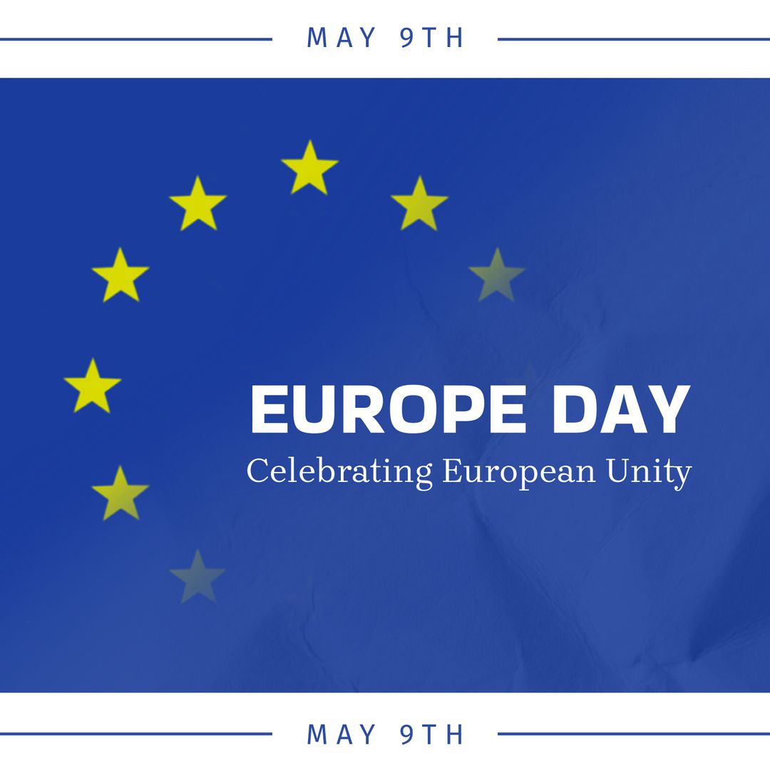 Europe Day Celebration with European Union Flag Design