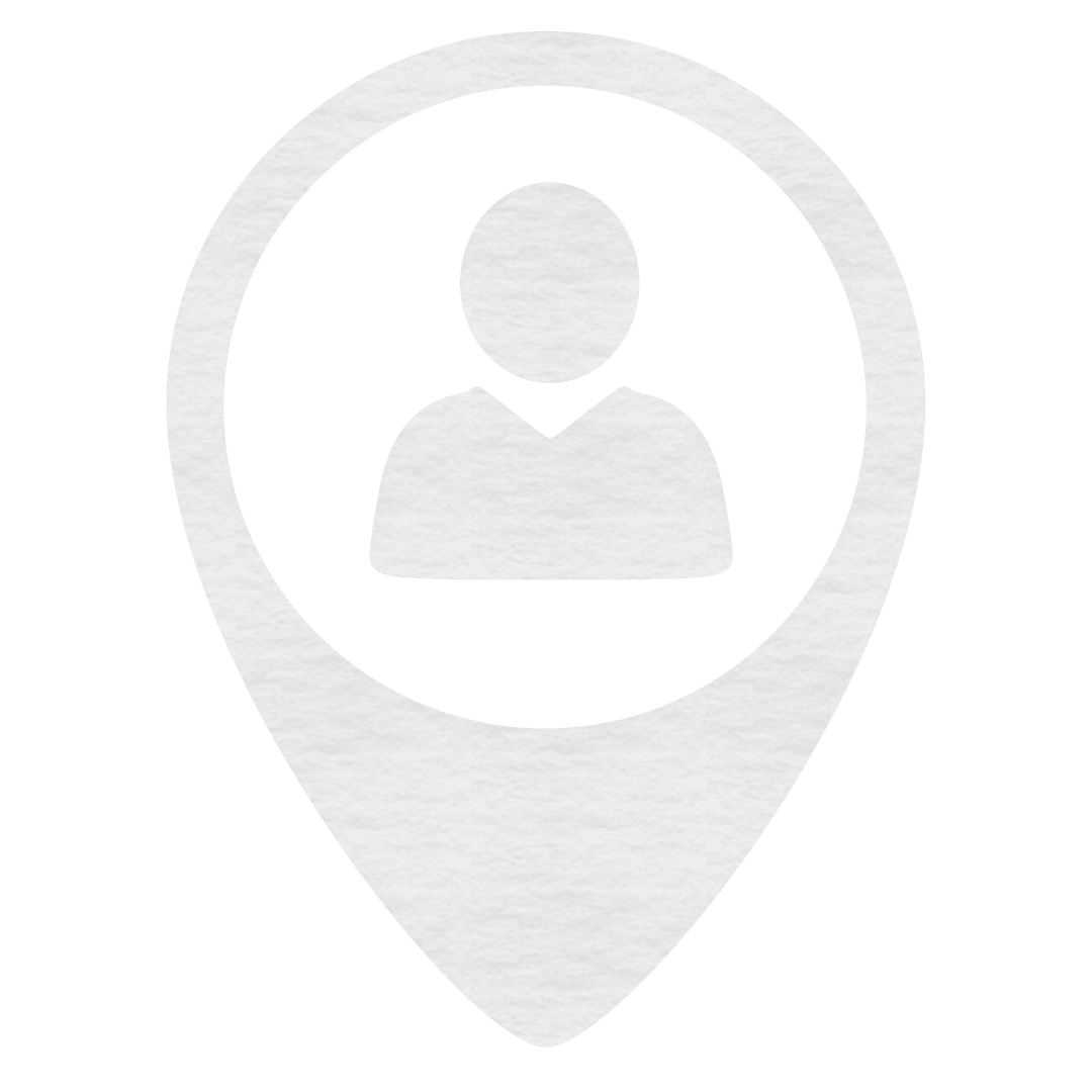 White Person Symbol on Transparent Background Location Pin