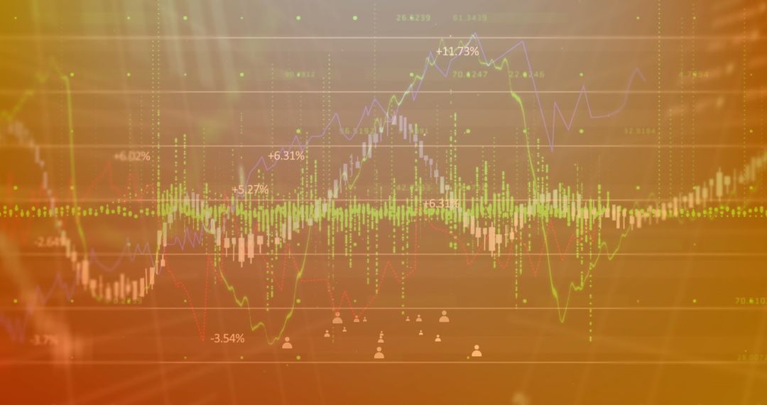 Innovative Stock Market Analysis Illustration with Digital Graphs