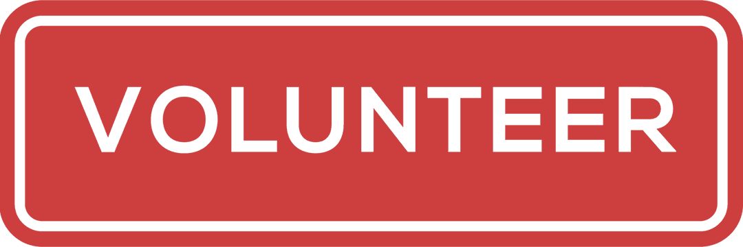 Red Vendor Volunteer Sign on Transparent Background for Flexible Use