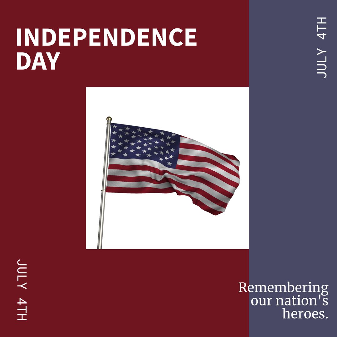 Patriotic Independence Day Design with American Flag