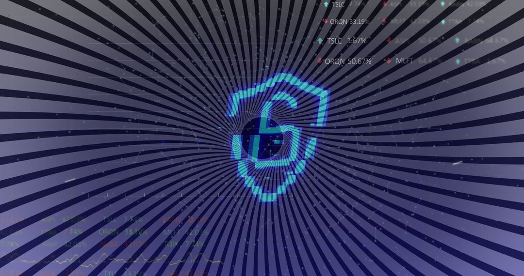 Digital Security Lock Icon on Abstract Technology Background