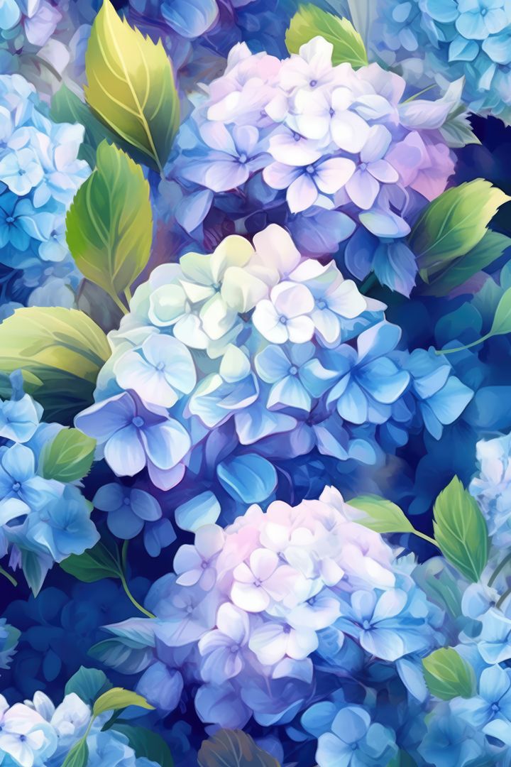 Full frame of blue and pink hydrangeas background, created using generative ai technology - Free Images, Stock Photos and Pictures on Pikwizard.com