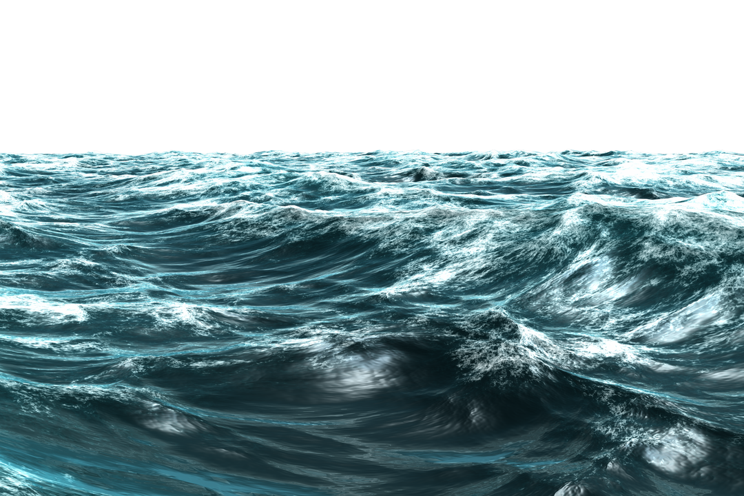 Digital Illustration of Ocean Waves on Transparent Background for Nature Designs - Download Free Stock Images Pikwizard.com